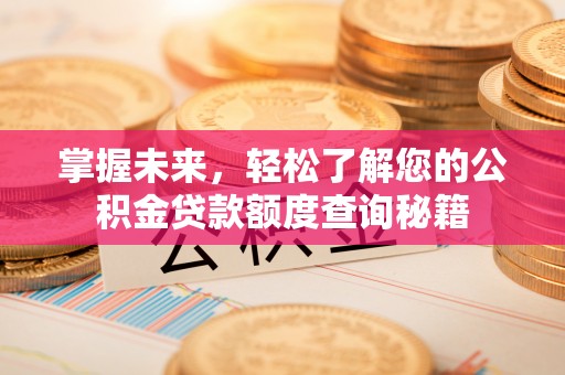 信州掌握未来，轻松了解您的公积金贷款额度查询秘籍